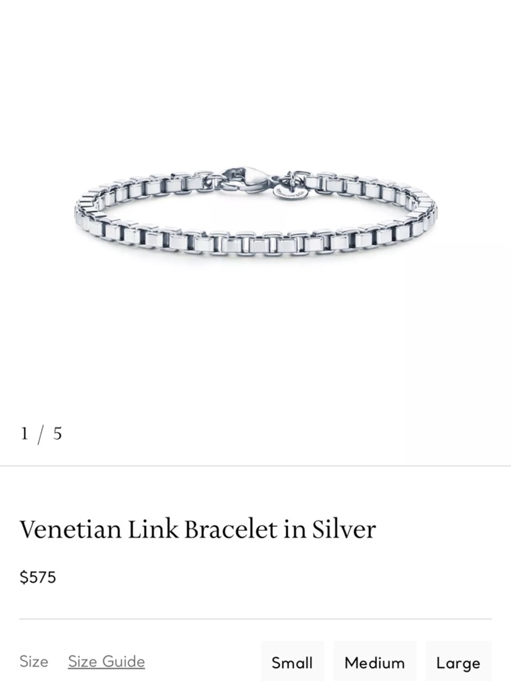Tiffany& Co Venetian Link Bracelet